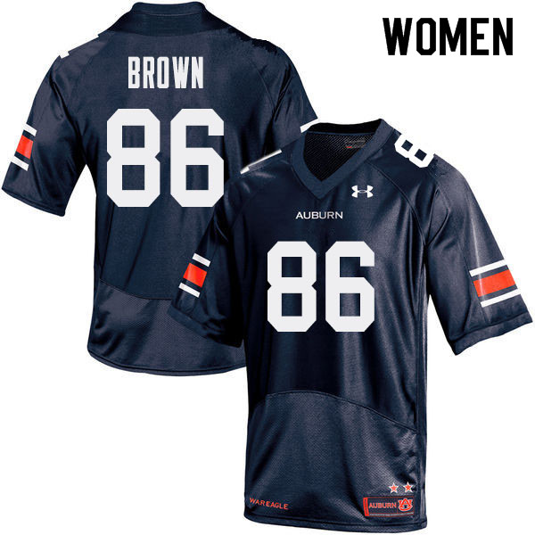 Women Auburn Tigers #86 Tucker Brown College Football Jerseys Sale-Navy